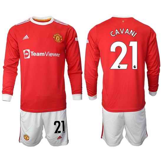 Men Manchester United Long Sleeve Soccer Jerseys 513